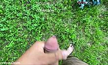 cumming hard solo outdoors in usa brunette amateur style