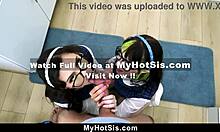 my stepsisters kneel gagging deep on my throbbing dick choking in taboo threesome frenzy