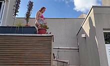 Ever dreamed of a curvy Brazilian gagging on stranger's fat cock by the pool?