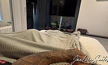 Pretty young college blonde gives amateur blowjob and swallows hot cum