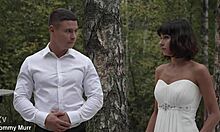 hot bride's final fling sucks and fucks two monster cocks before wedding day