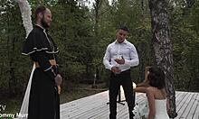 hot bride's final fling sucks and fucks two monster cocks before wedding day