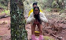 Busty Stepmom Sucks Stepsons Cock Then Fucks in Field