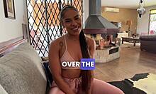 big booty latina at casting drops to knees for sloppy rimjob pov blowjob then swallows cum 😍🍑💦