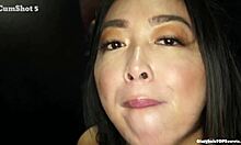 Can you believe this babe swallows 13 massive cumshots? Insane score ever!