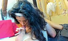 Two Italian sexy teens in wild Chaturbate threesome swallowing cum