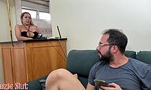 stepson aids stepmom in kitchen leads to her ass fuck and mouth cumshot