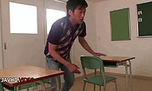 JAV Star Kyo Ka Sucks School Cock in Sultry Asian Blowjob Fantasy!