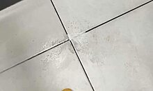 Skinny Latina Sneaks To Gym Bathroom For Intense Solo Masturbation Session