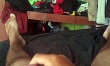 Brazilian amateur masturbates until explosive creampie orgasm