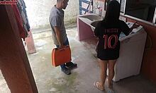 Housewife Pays Washer Tech With Big Ass While Husband's Away