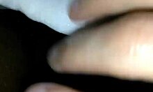 Juicy Lucy fingers creamy wet shaved pussy to orgasm