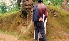 bigdick softkind slams monster cock into bbw african goddess fat ass bent over in bush