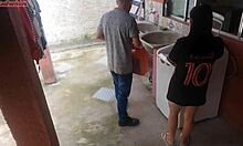 Housewife Pays Washer Tech With Big Ass While Husband's Away