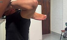 while hubby’s gone i call biker for sneaky wet pussy fuck and hot cumshot tease