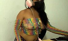 hey watch this curvy latina ride huge pink dildo deep in her wet pussy