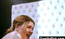 Husband pounds slutty sister-in-law while wife watches familyslut