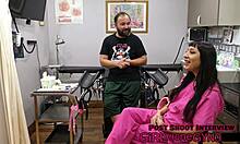 Selena Sativa Spreads for Intense Gyno Exam Probing