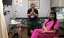 Selena Sativa Spreads for Intense Gyno Exam Probing