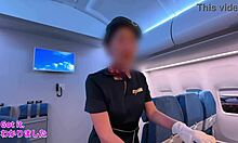 ca flight attendant serves blowjob and creampie pussy instead of meal