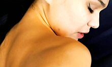 petite brunette coed sabrina moans as her wet pussy takes pounding and jizz
