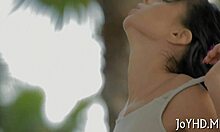 curious teen plays with huge cock