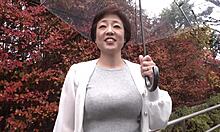 Fifty-Year-Old Japanese Wife Returns for Creampie Threesome Tittyfuck Squirting Humiliation