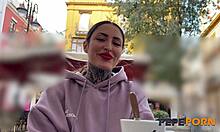 this 40yo alt tattooed mom auditions for primo cock in lara croft lingerie casting