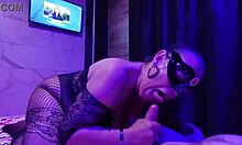 Venezuelan Mature Deepthroats Boyfriend's Cock Swallows Cum At Halloween Party Orgy!