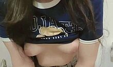 this amateur teen 18+ fingers tight pussy bathroom solo