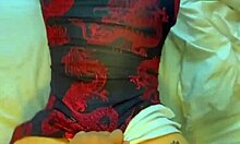 Slim Asian in dress slurps huge cock then creampied doggystyle