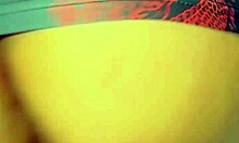 Slim Asian in dress slurps huge cock then creampied doggystyle