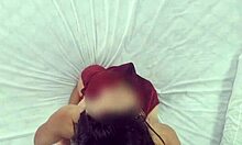 Ceiling Angle Captures Hot Latina Model's Sexy Lingerie Poses