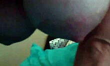 me horny milf masturbating pink dildo big tits bed