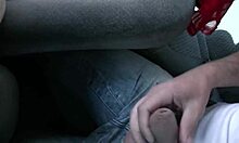 blonde french cougar gets her pussy licked then fucked hard in car... damn!!