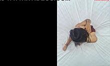 Ceiling Angle Captures Hot Latina Model's Sexy Lingerie Poses
