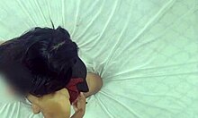 Ceiling Angle Captures Hot Latina Model's Sexy Lingerie Poses