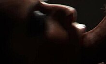 flirtatious tie tug reveals her pantyless upskirt ass tease