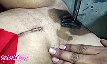 Wow! Jiju Catches Desi Bhabhi Shaving Pussy in Room. Hindi Dirty Talk!