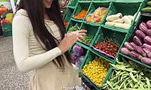 teacher spots wet girl with cucumber then fucks her at home