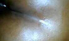 she takes it deep in her black ass cumming hard from the anal pounding