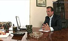 Slutty Secretary Takes Boss's Anal Pounding with Gaping and Cum Coverage