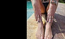 hotwife's little foot in shoes teased and tickled by cuckold