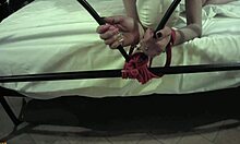 petite milf slut tied up bed front cam hard fucked screaming orgasms by master bdsm
