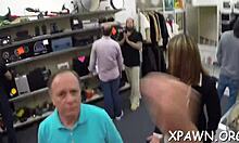 Beauty Competes In Shop Fucking Sucking Cock To Orgasm