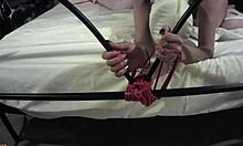petite milf slut tied up bed front cam hard fucked screaming orgasms by master bdsm