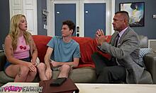 Stepdaughter caught fucking stepbro now rides stepdad's cock instead?