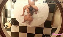 Curly redhead PAWG pounded raw in hotel mirror
