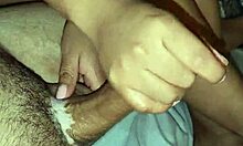 wet latina wifey strokes hubby's throbbing cock with her tight pussy teasing close