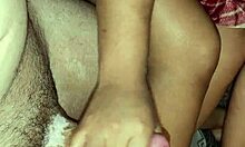 wet latina wifey strokes hubby's throbbing cock with her tight pussy teasing close
